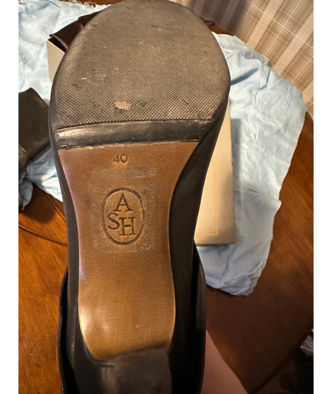 ASH Черные кожаные ботильоны, фото 2