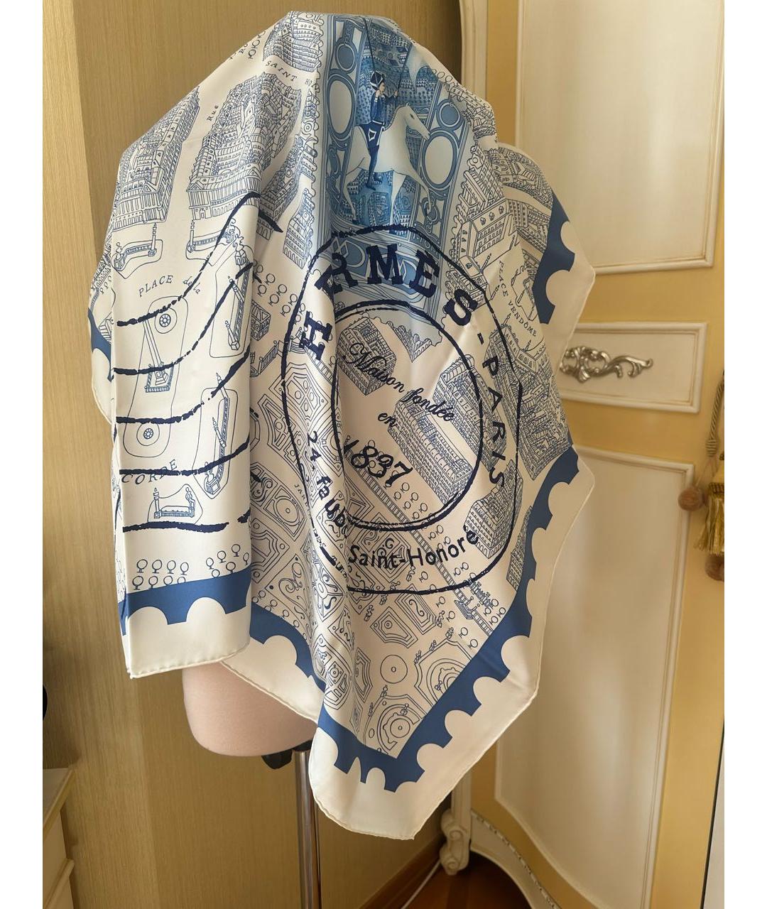 HERMES Мульти шелковый платок, фото 2