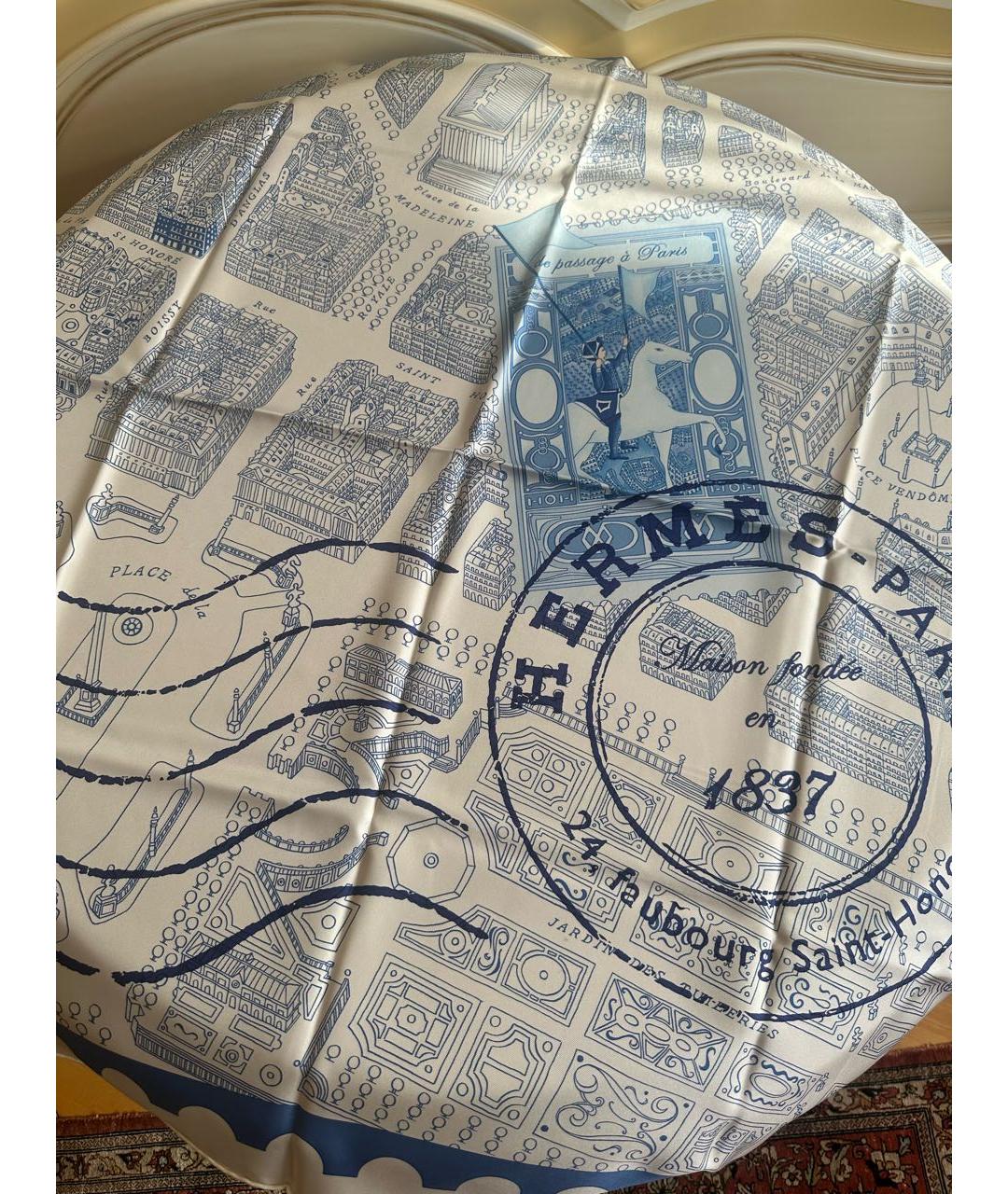 HERMES Мульти шелковый платок, фото 3