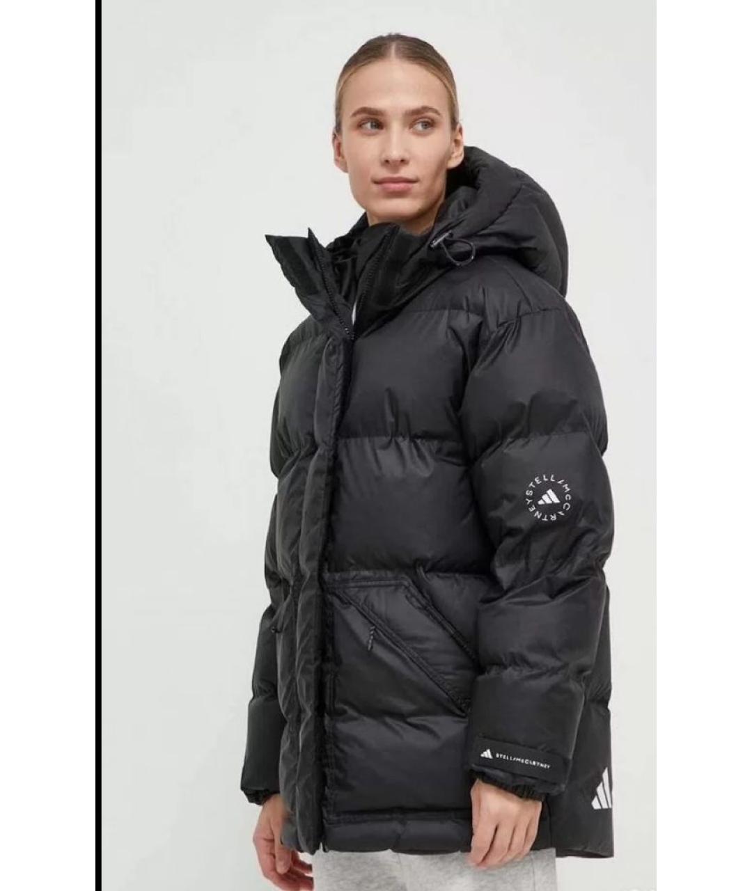 ADIDAS BY STELLA MCCARTNEY Черный полиэстеровый пуховик, фото 3