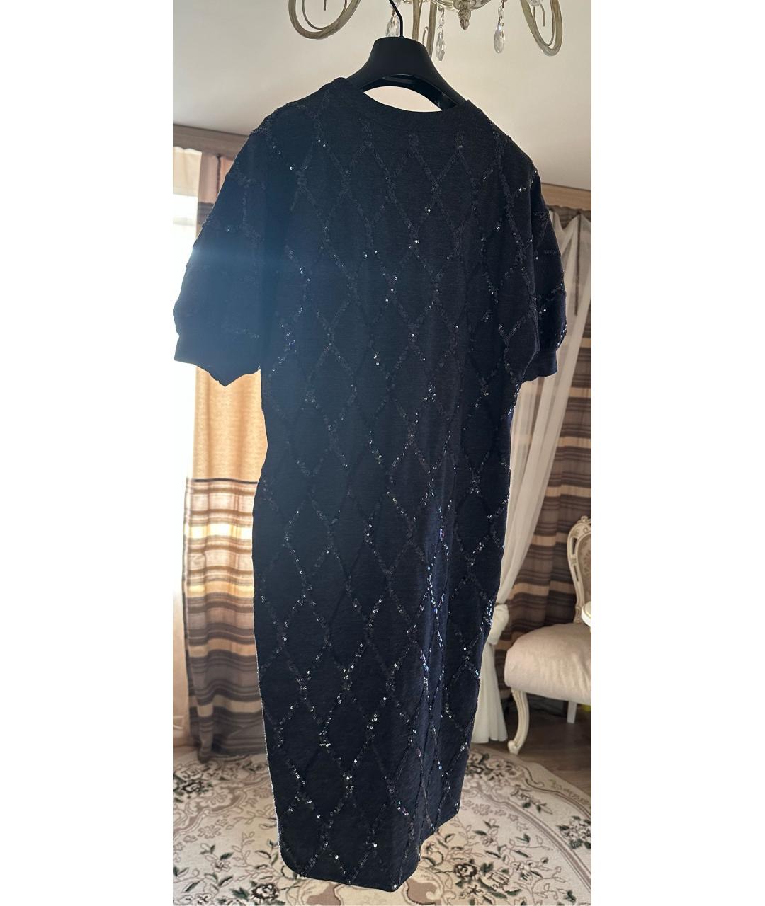 BRUNELLO CUCINELLI Серое шерстяное повседневное платье, фото 7