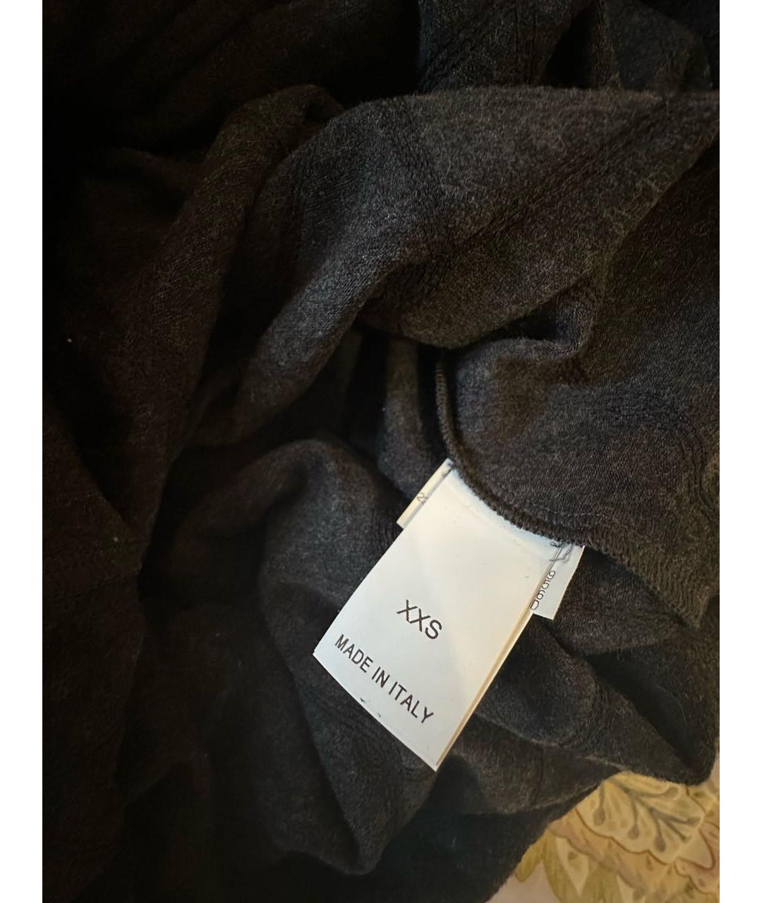 BRUNELLO CUCINELLI Серое шерстяное повседневное платье, фото 6