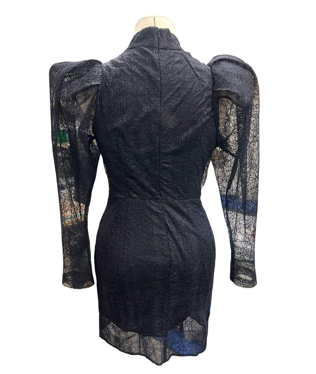 ROTATE Черное полиэстеровое коктейльное платье, фото 2