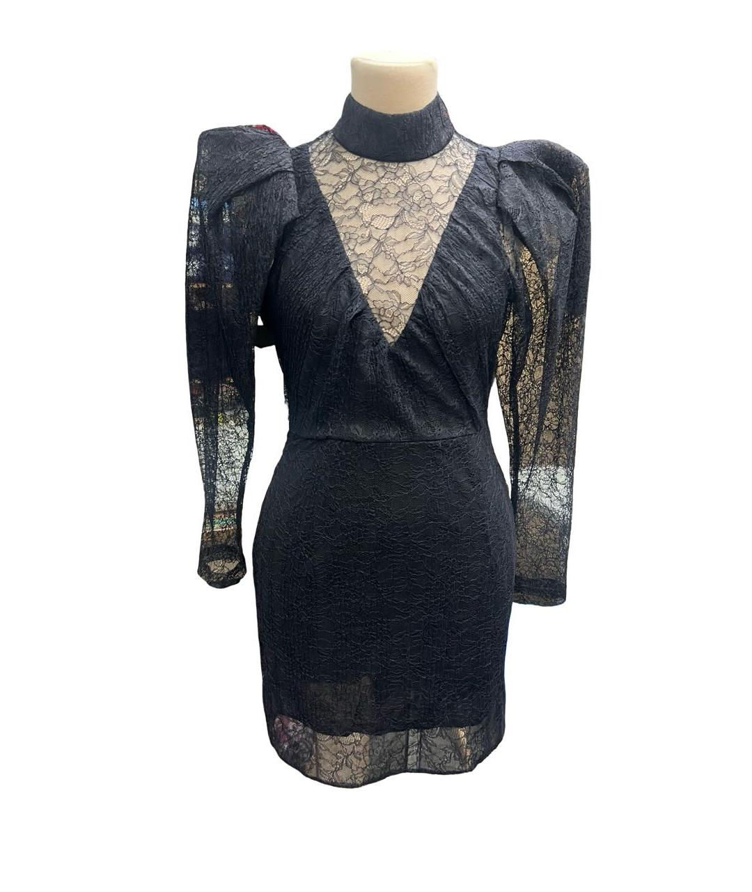 ROTATE Черное полиэстеровое коктейльное платье, фото 5