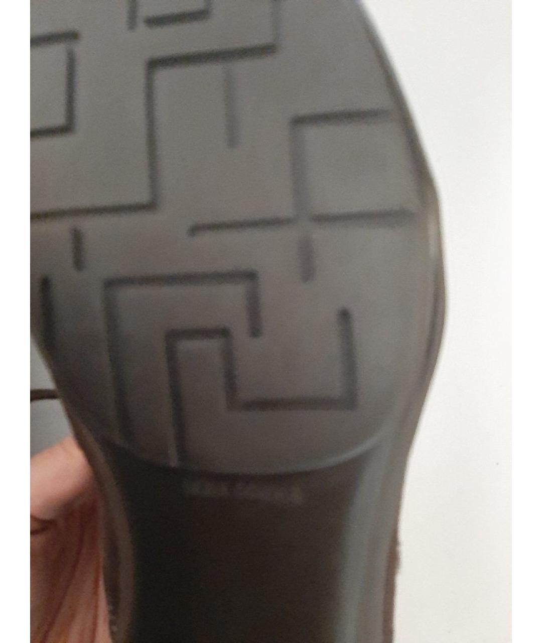 PAUL & SHARK Коричневые кожаные низкие кроссовки / кеды, фото 8