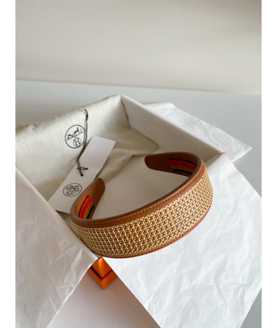 HERMES Коричневый ободок, фото 6