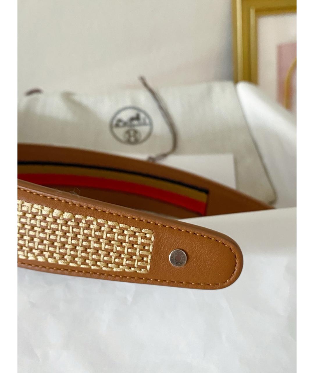 HERMES Коричневый ободок, фото 2