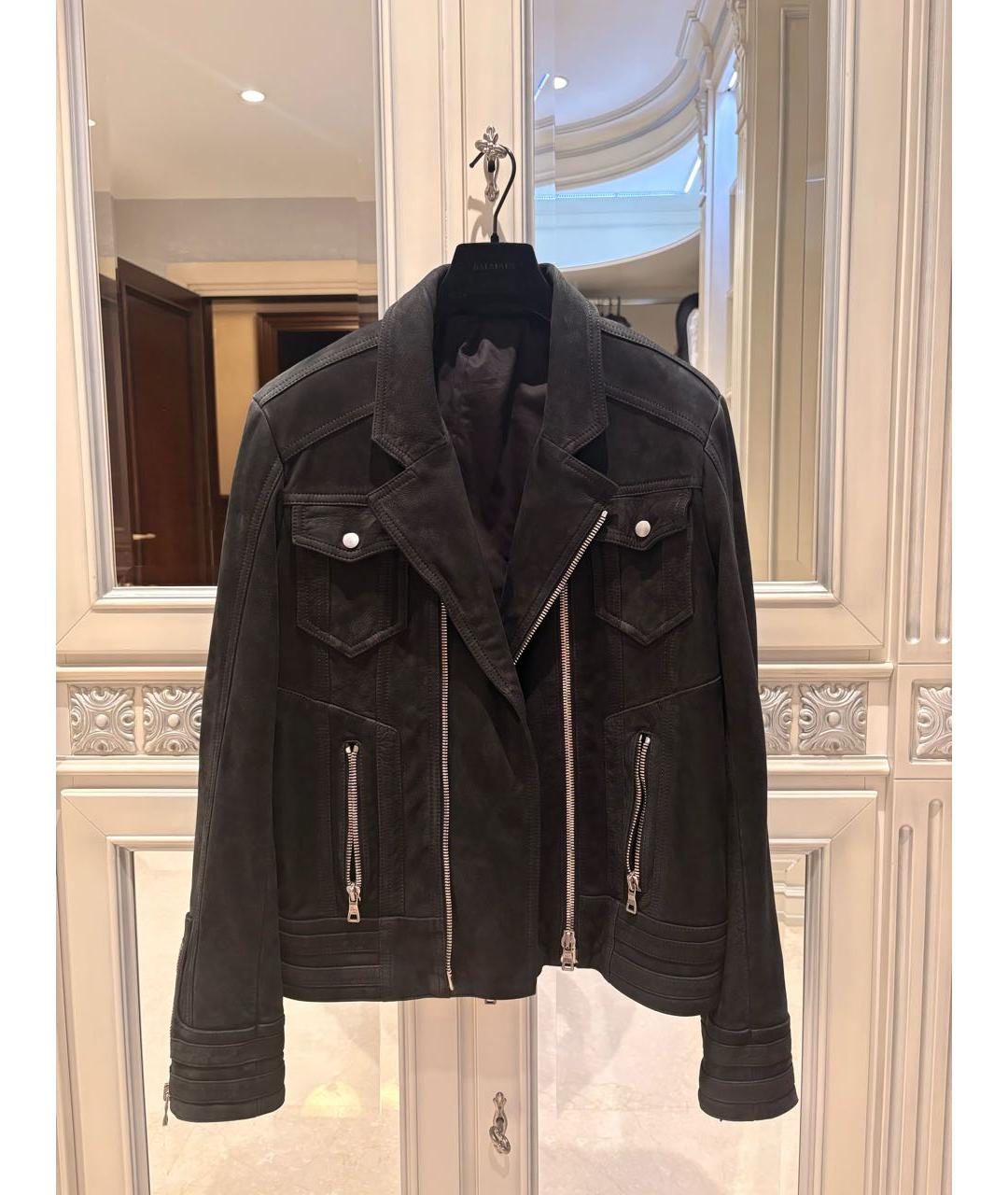 BALMAIN Черная кожаная куртка, фото 8