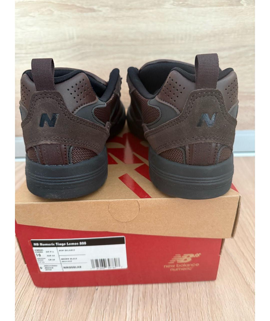 NEW BALANCE Коричневые замшевые низкие кроссовки / кеды, фото 4