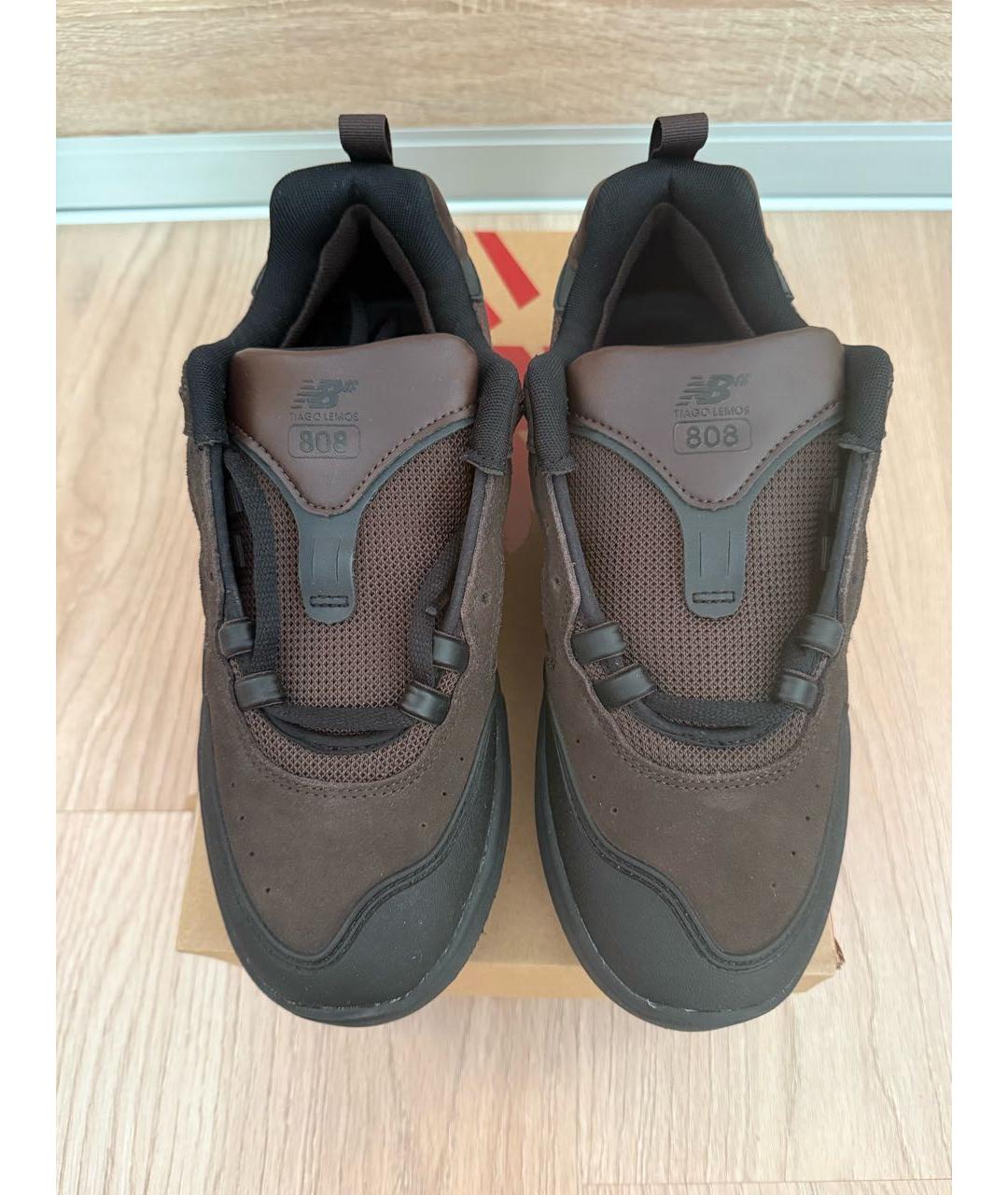 NEW BALANCE Коричневые замшевые низкие кроссовки / кеды, фото 2