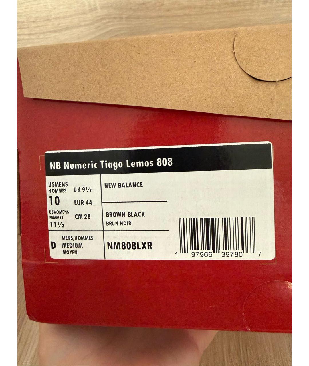 NEW BALANCE Коричневые замшевые низкие кроссовки / кеды, фото 5