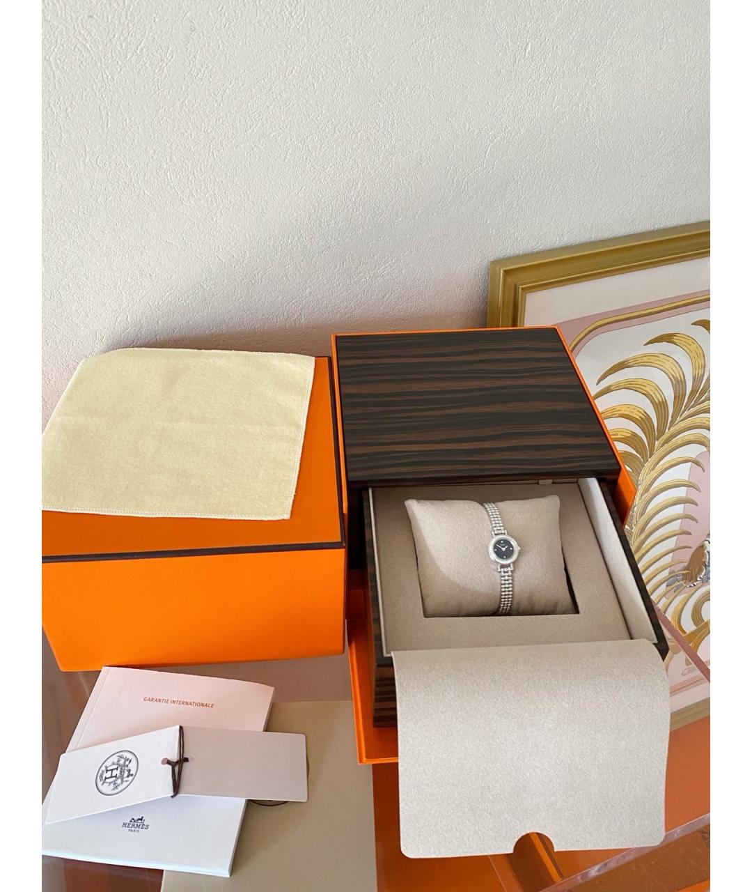 HERMES Серебряные часы из белого золота, фото 2