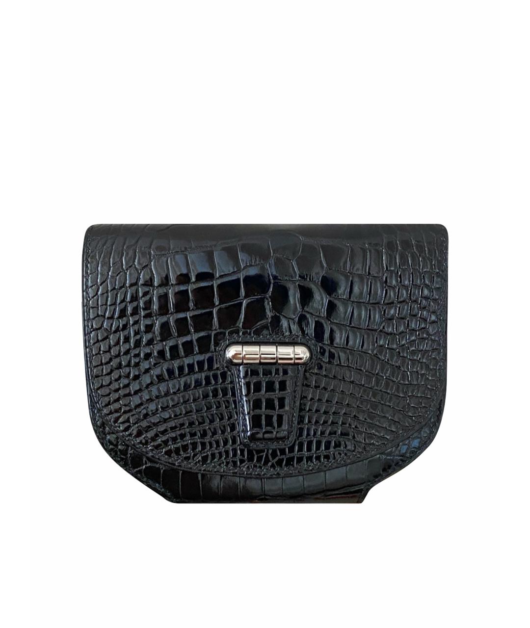 HERMES Черная кожаная сумка через плечо, фото 1