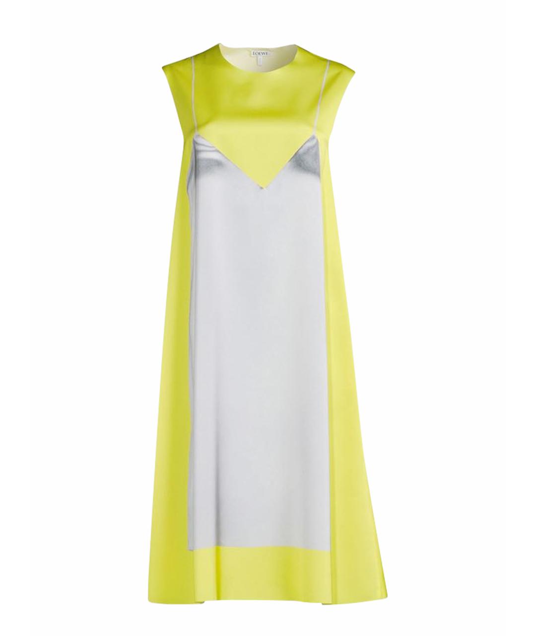 LOEWE Желтое полиэстеровое повседневное платье, фото 9