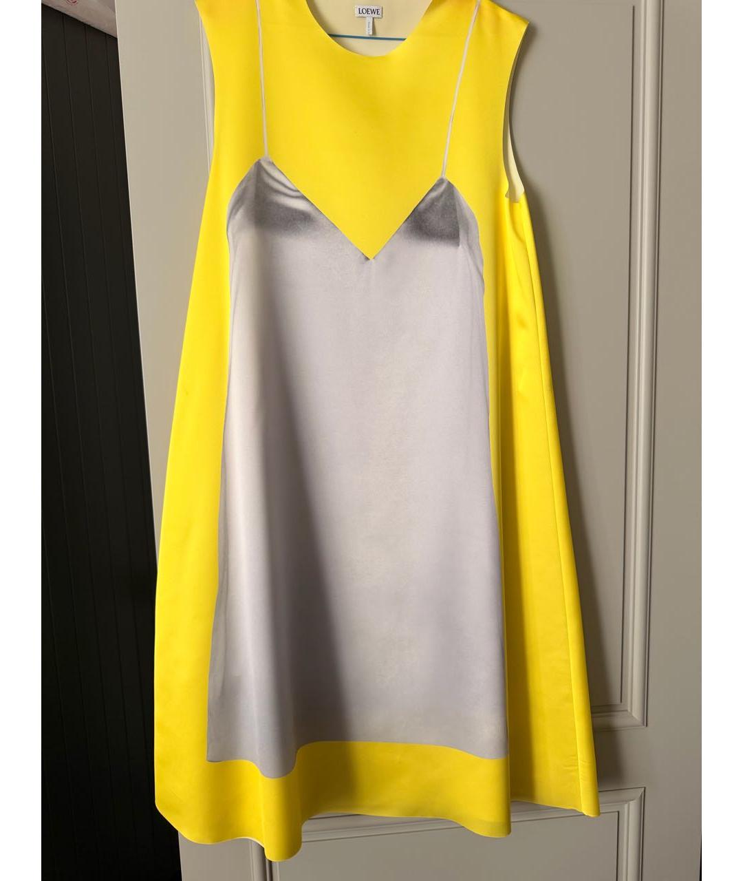 LOEWE Желтое полиэстеровое повседневное платье, фото 5