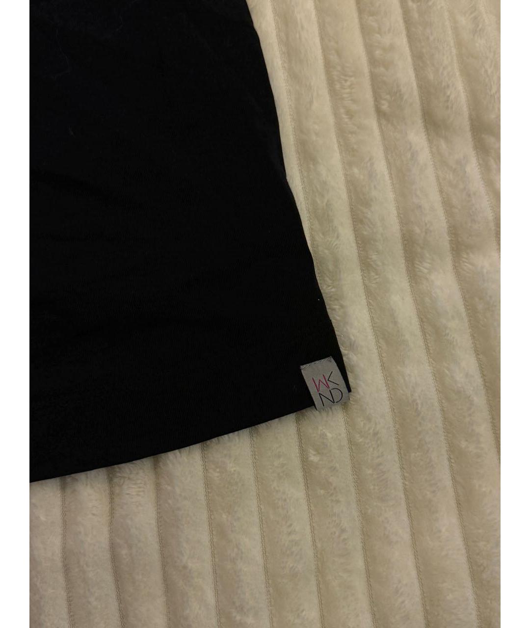 WEEKEND MAX MARA Черная хлопковая футболка, фото 2