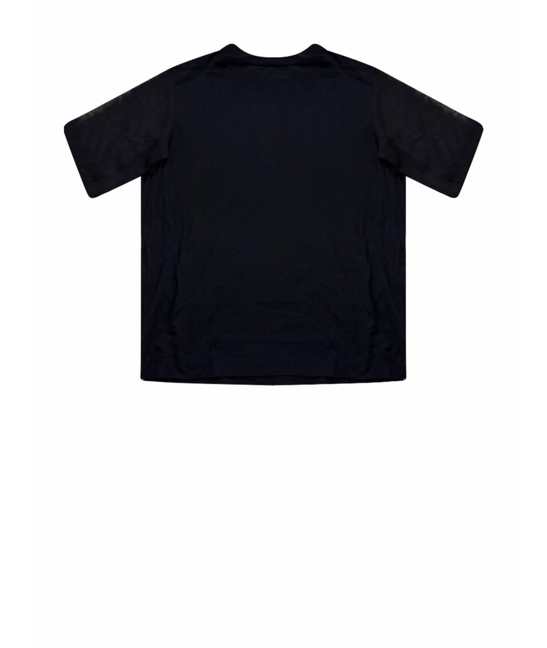 WEEKEND MAX MARA Черная хлопковая футболка, фото 1