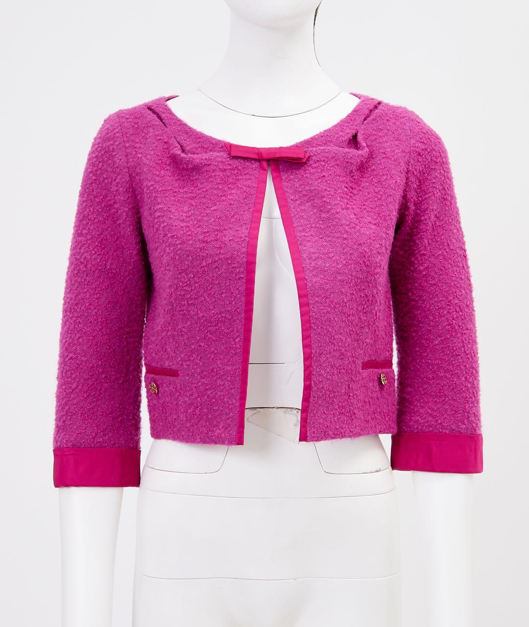LOUIS VUITTON Розовый шерстяной кардиган, фото 5