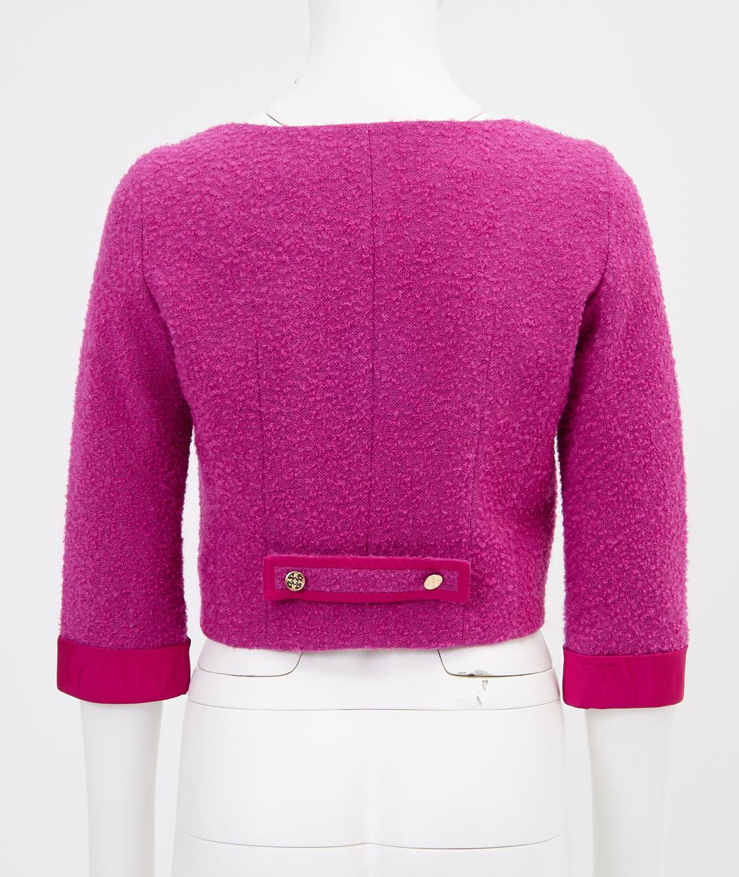 LOUIS VUITTON Розовый шерстяной кардиган, фото 2