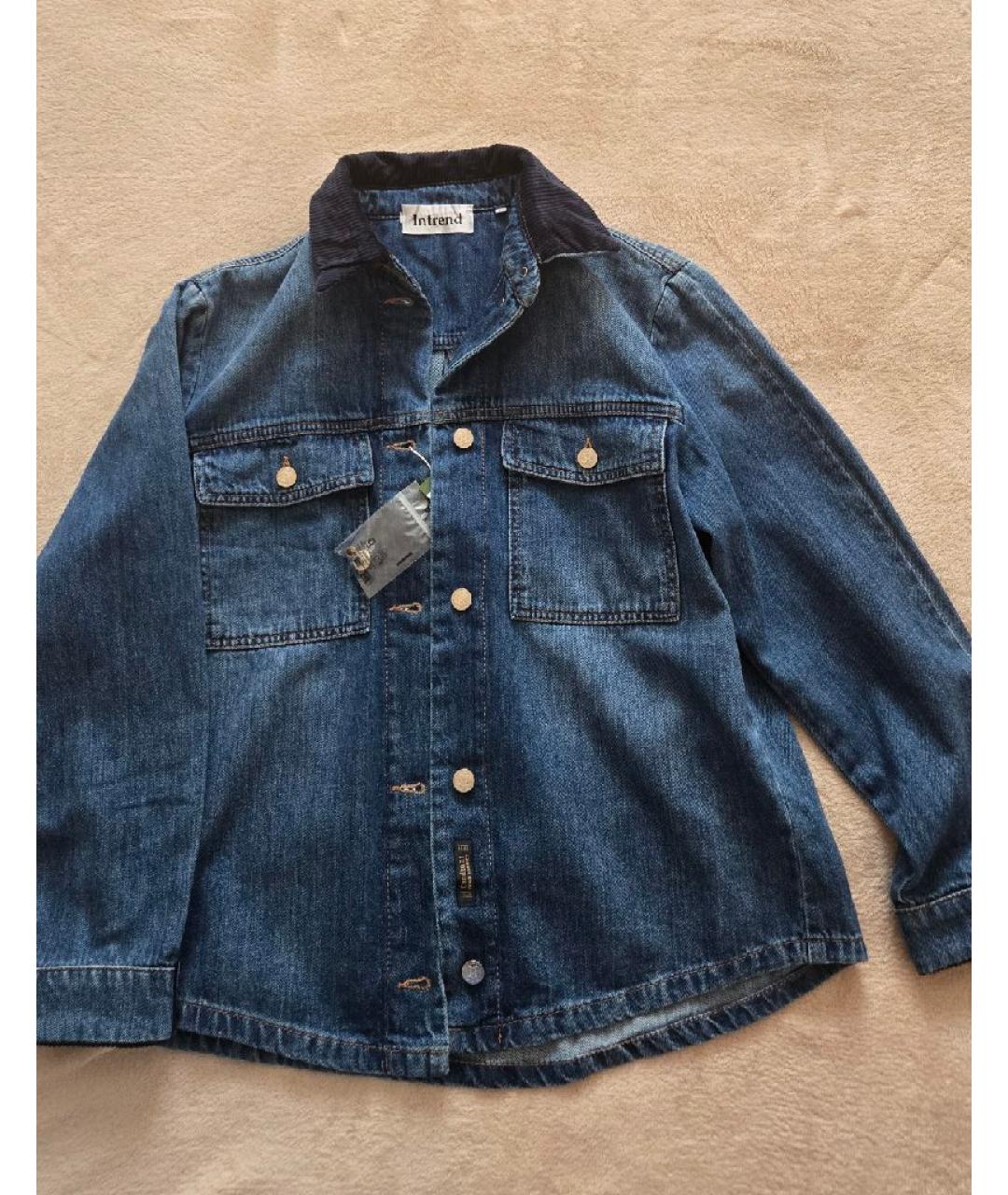 MARELLA Синяя хлопковая рубашка, фото 6