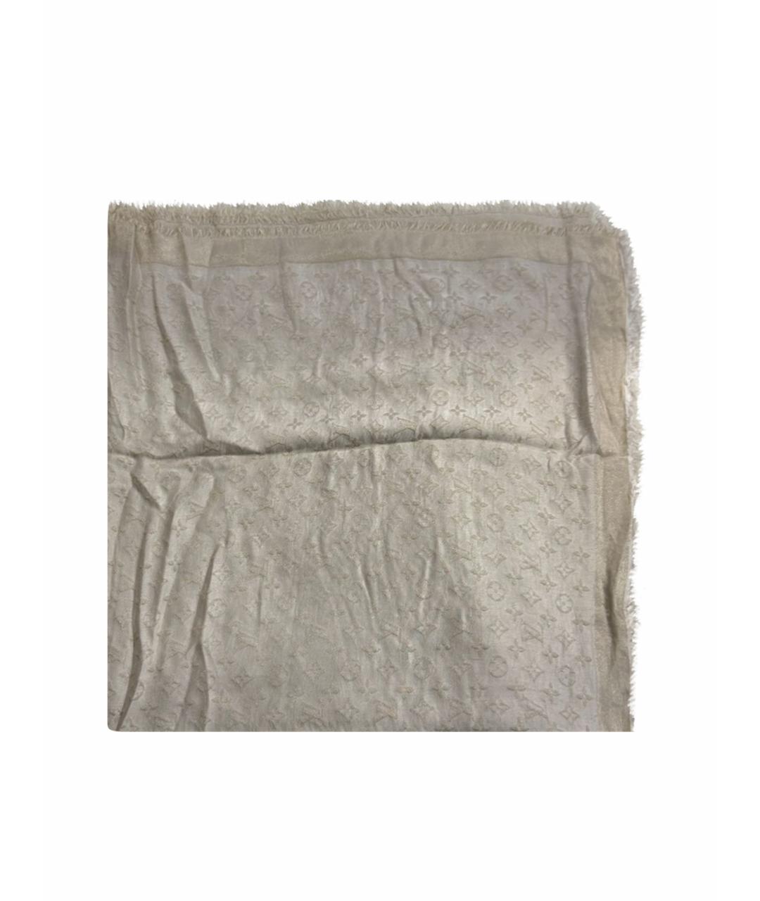 LOUIS VUITTON Бежевый шерстяной платок, фото 1