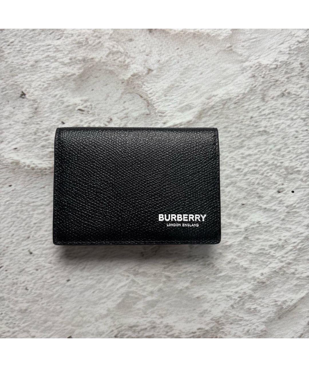 BURBERRY Черный кожаный кардхолдер, фото 6