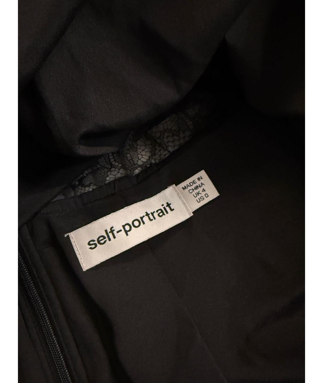 SELF-PORTRAIT Черное кружевное вечернее платье, фото 3