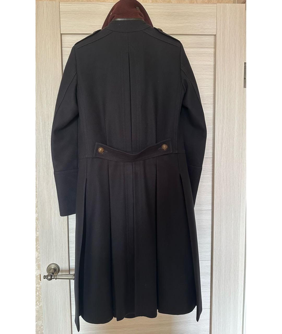 BURBERRY Темно-синее шерстяное пальто, фото 2