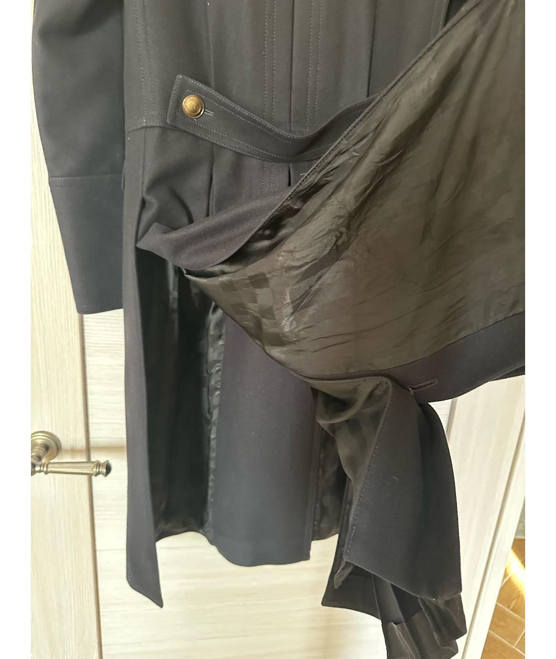 BURBERRY Темно-синее шерстяное пальто, фото 8