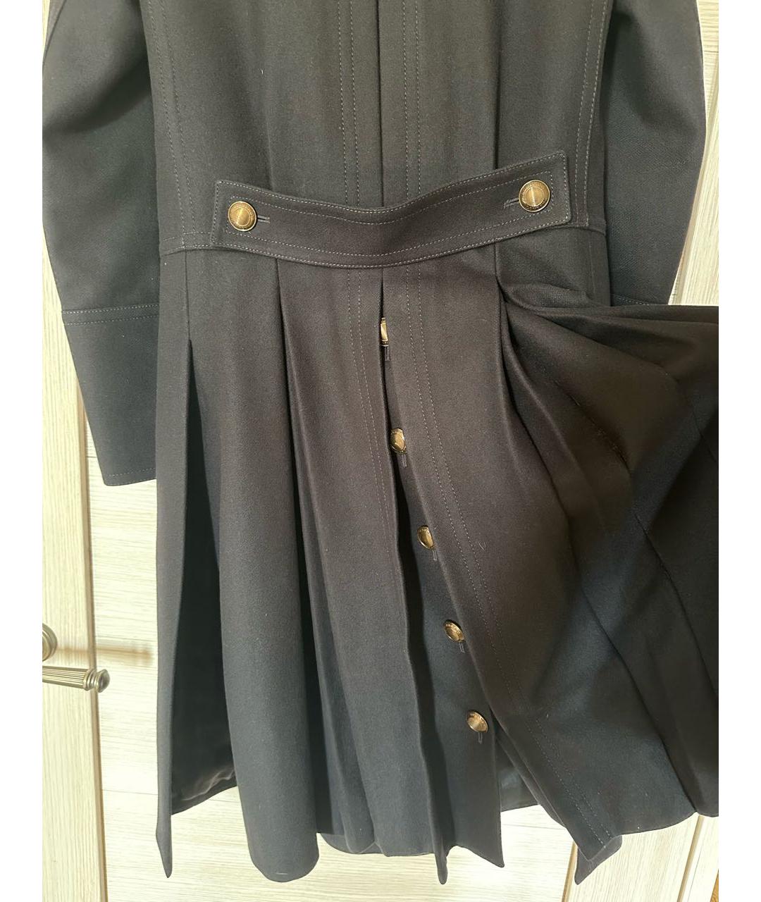 BURBERRY Темно-синее шерстяное пальто, фото 3