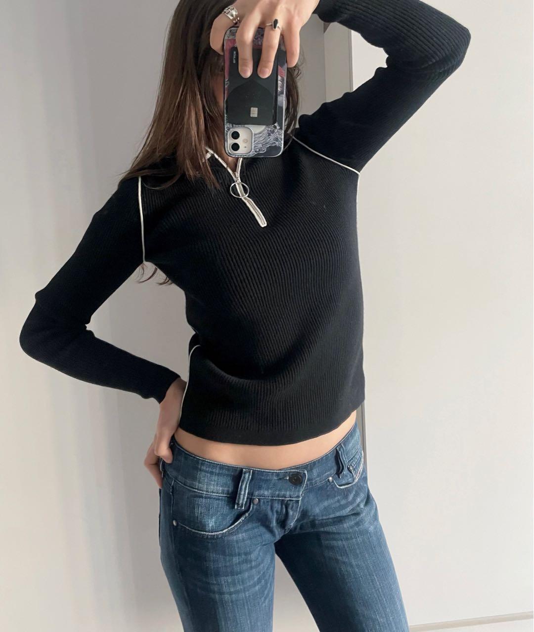 MAJE Черный хлопковый джемпер / свитер, фото 3