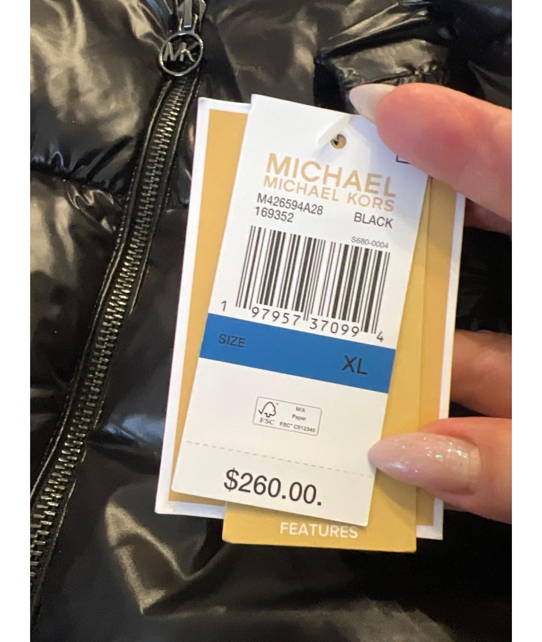 MICHAEL KORS Черная полиэстеровая куртка, фото 3