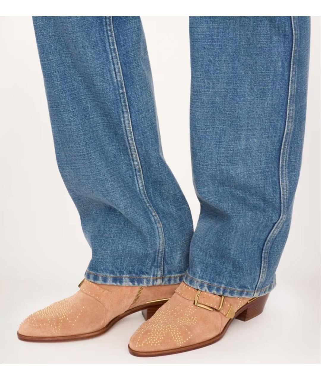 CHLOE Коралловые замшевые ботинки, фото 2