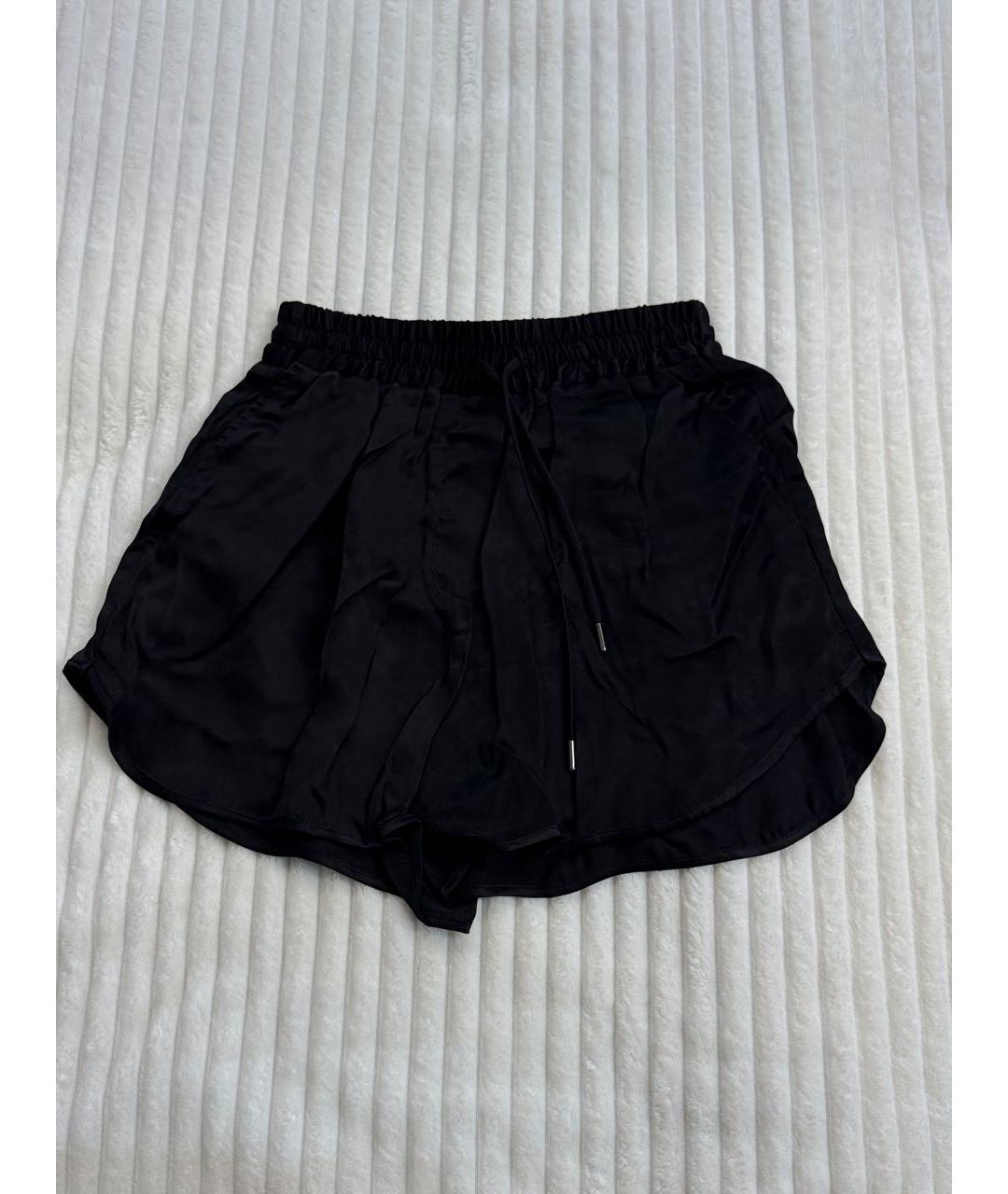 ISABEL BENENATO Черные шелковые шорты, фото 4