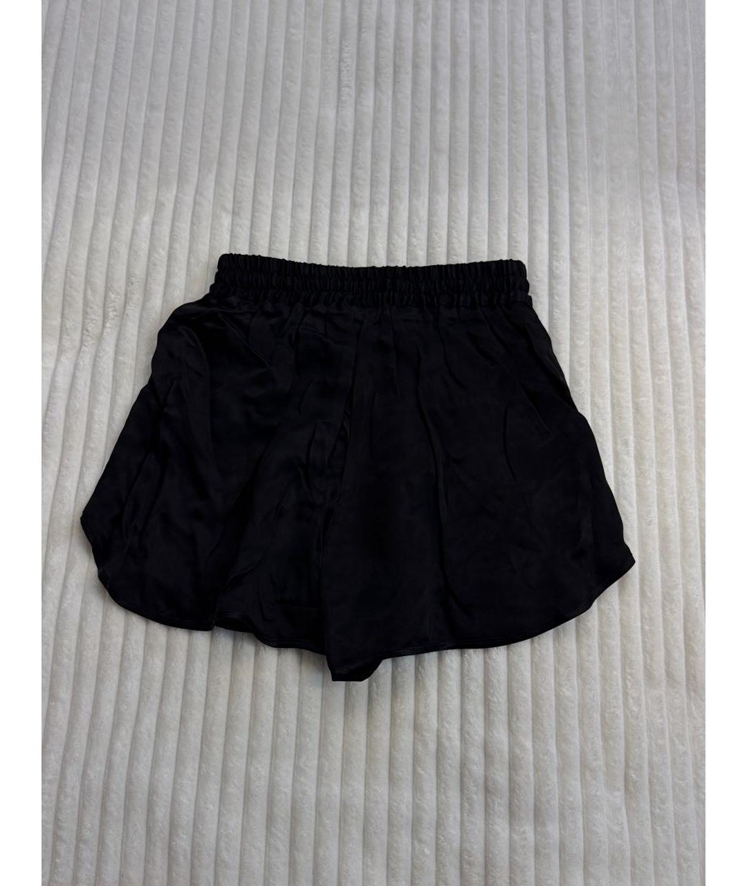 ISABEL BENENATO Черные шелковые шорты, фото 3