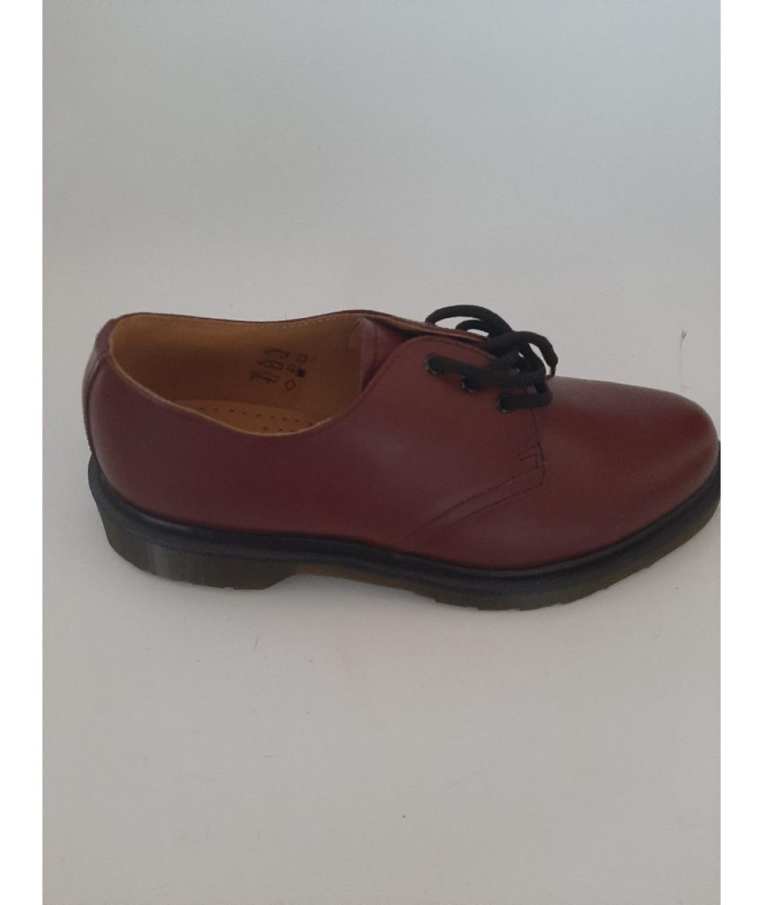 DR. MARTENS Бордовые кожаные низкие ботинки, фото 7