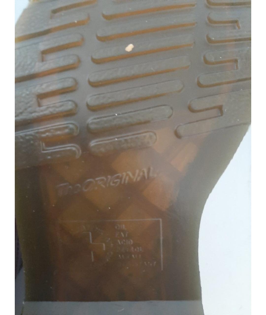 DR. MARTENS Бордовые кожаные низкие ботинки, фото 5