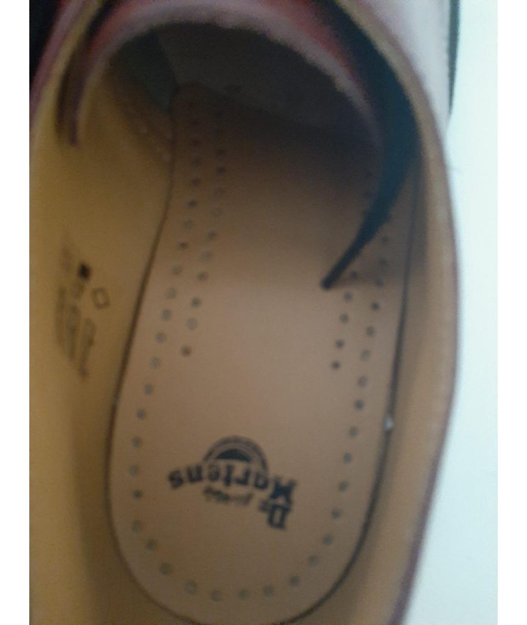 DR. MARTENS Бордовые кожаные низкие ботинки, фото 6