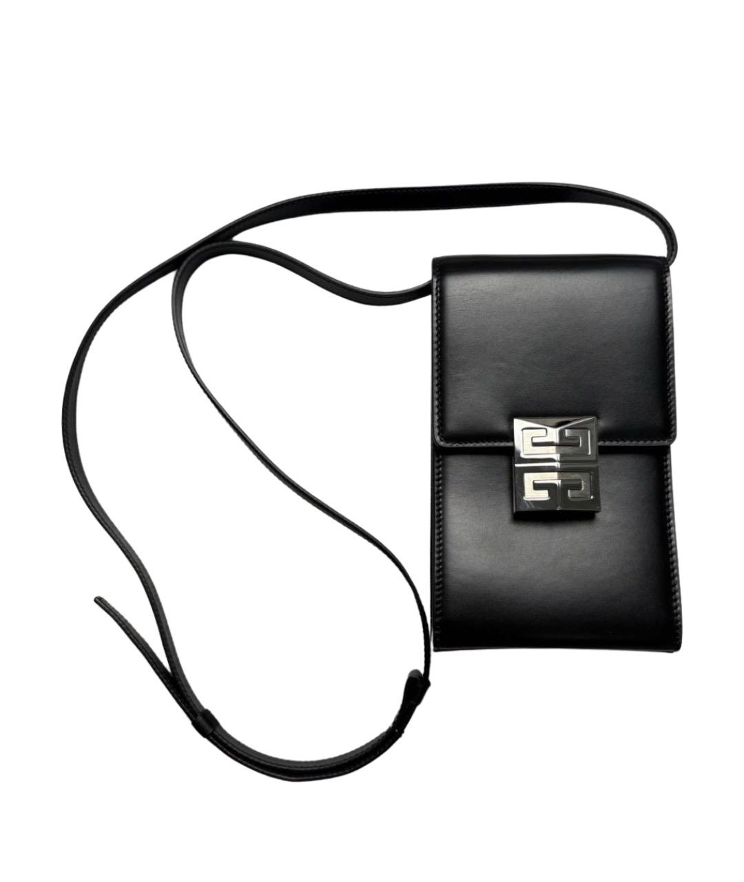 GIVENCHY Черная кожаная сумка через плечо, фото 1