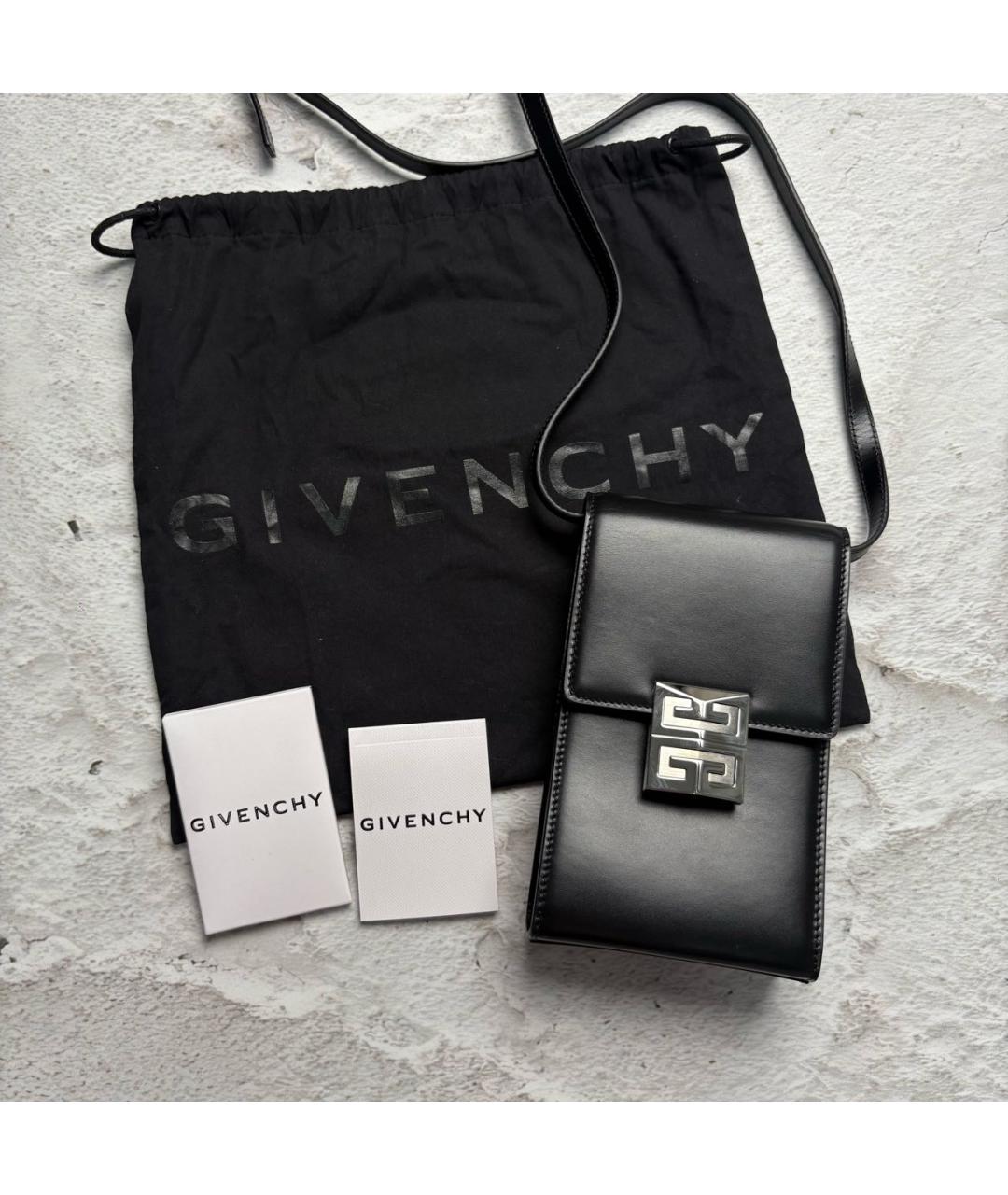 GIVENCHY Черная кожаная сумка через плечо, фото 6