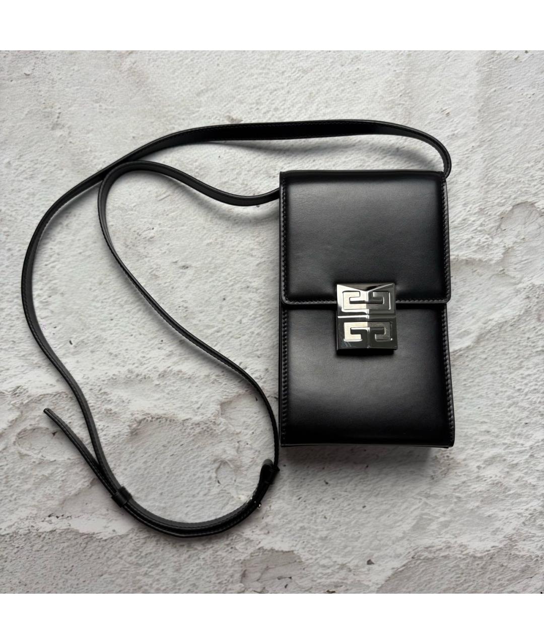 GIVENCHY Черная кожаная сумка через плечо, фото 9