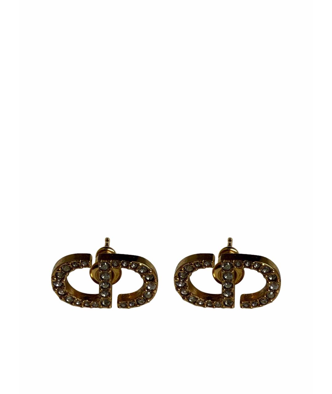 CHRISTIAN DIOR Золотые металлические серьги, фото 1