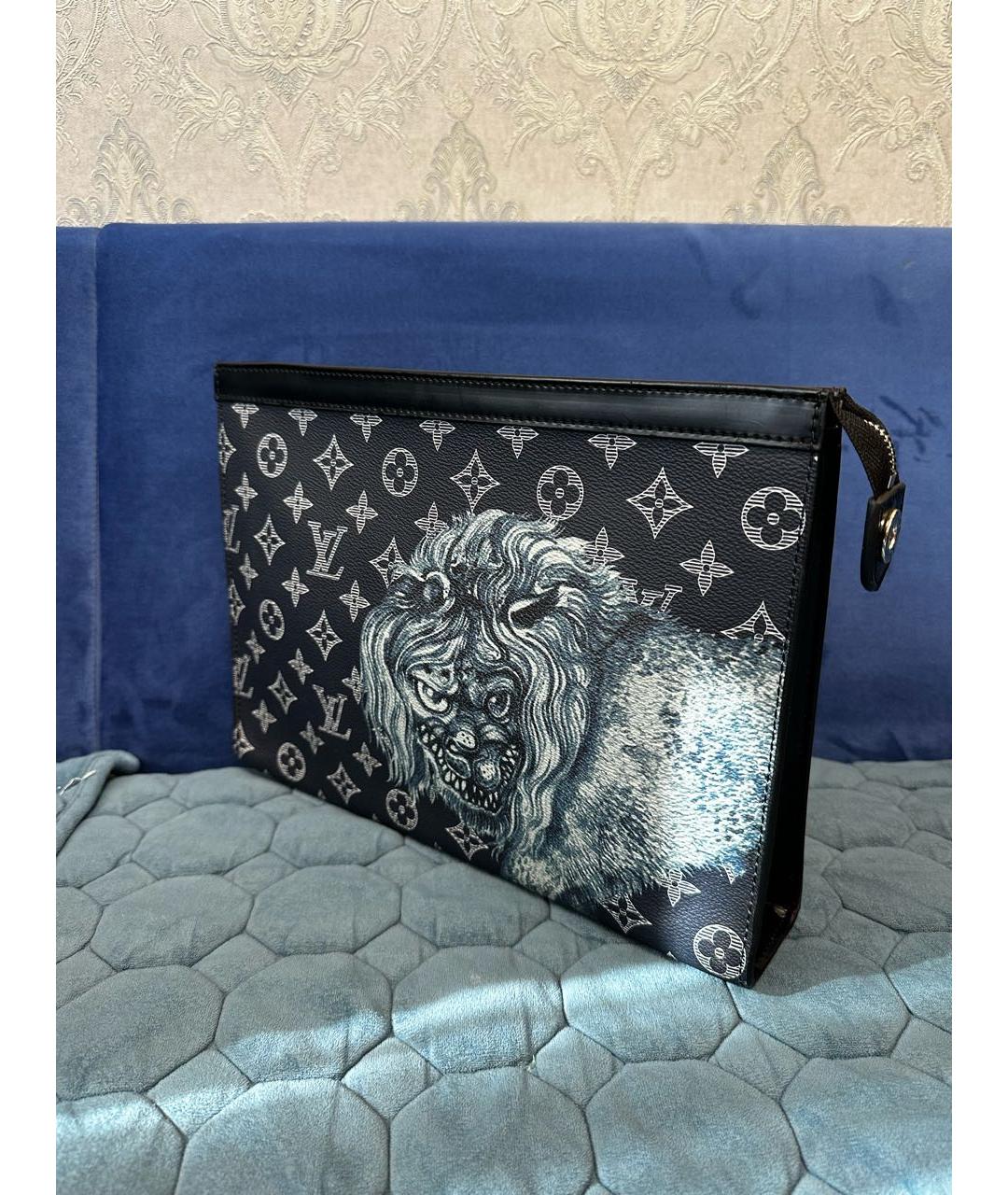 LOUIS VUITTON Темно-синяя папка для документов, фото 2