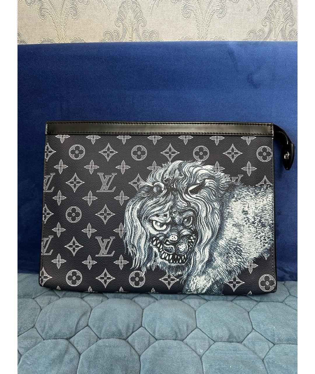 LOUIS VUITTON Темно-синяя папка для документов, фото 9