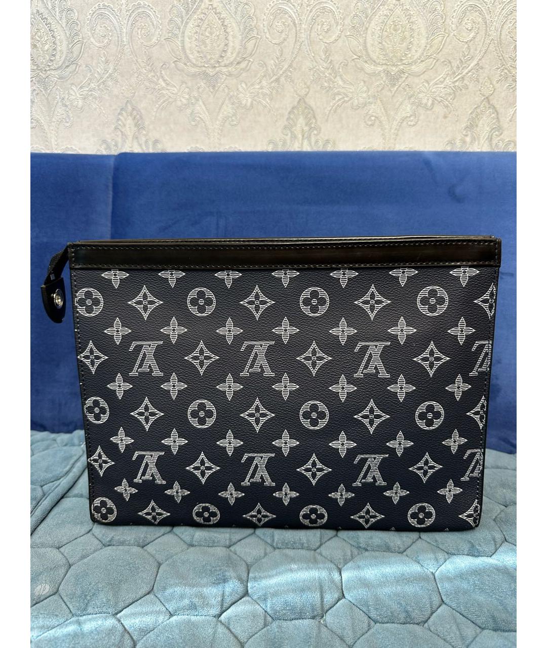 LOUIS VUITTON Темно-синяя папка для документов, фото 3