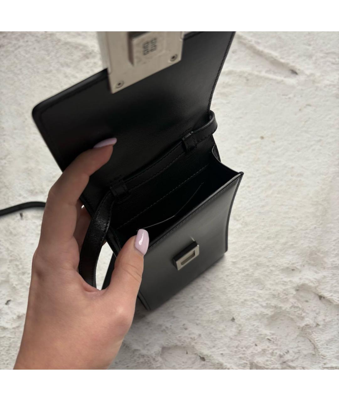 GIVENCHY Черная кожаная сумка на плечо, фото 5