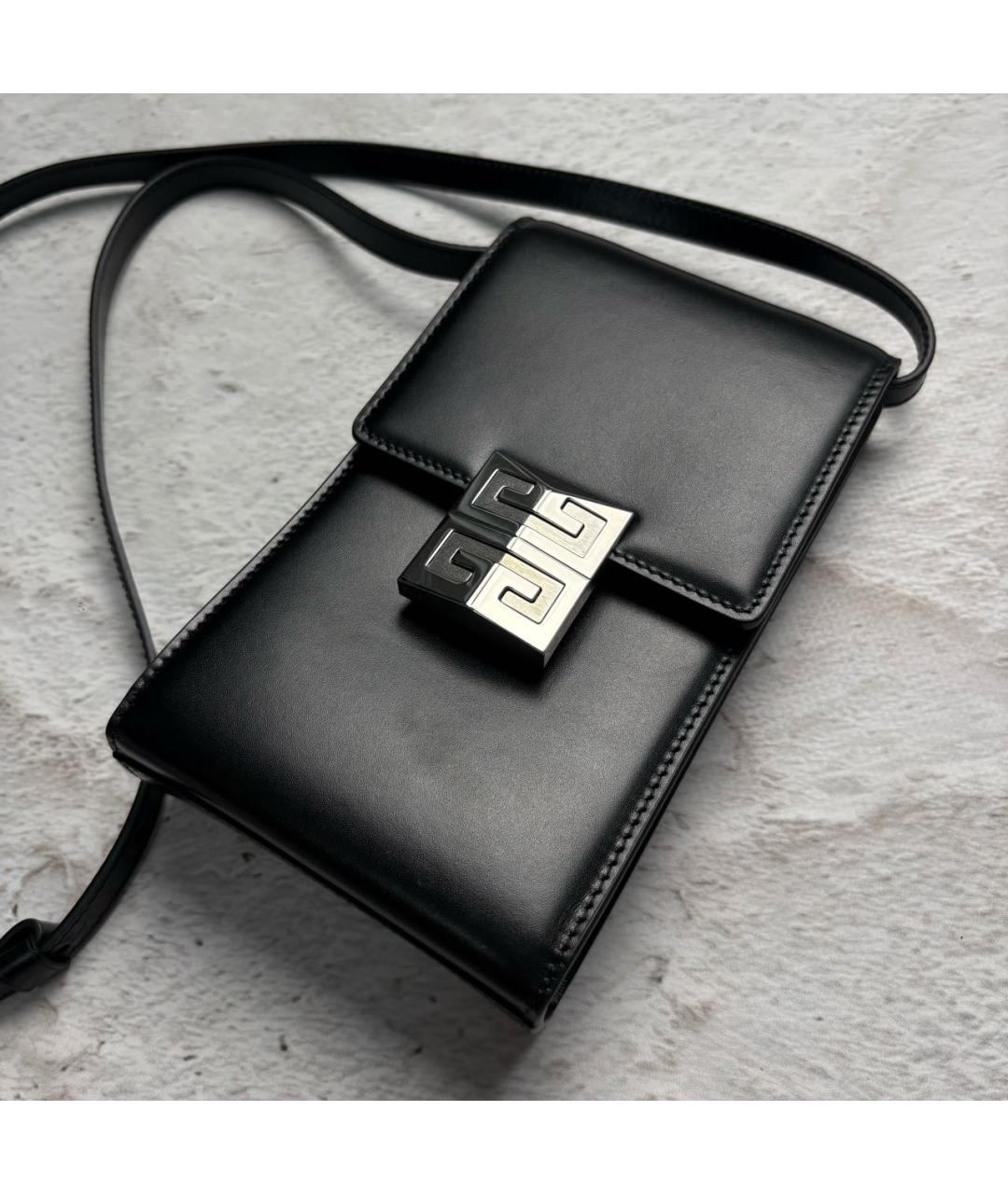 GIVENCHY Черная кожаная сумка на плечо, фото 3