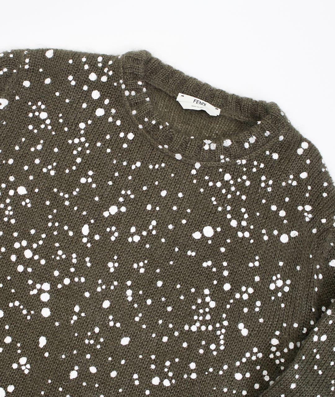FENDI Хаки шелковый джемпер / свитер, фото 4