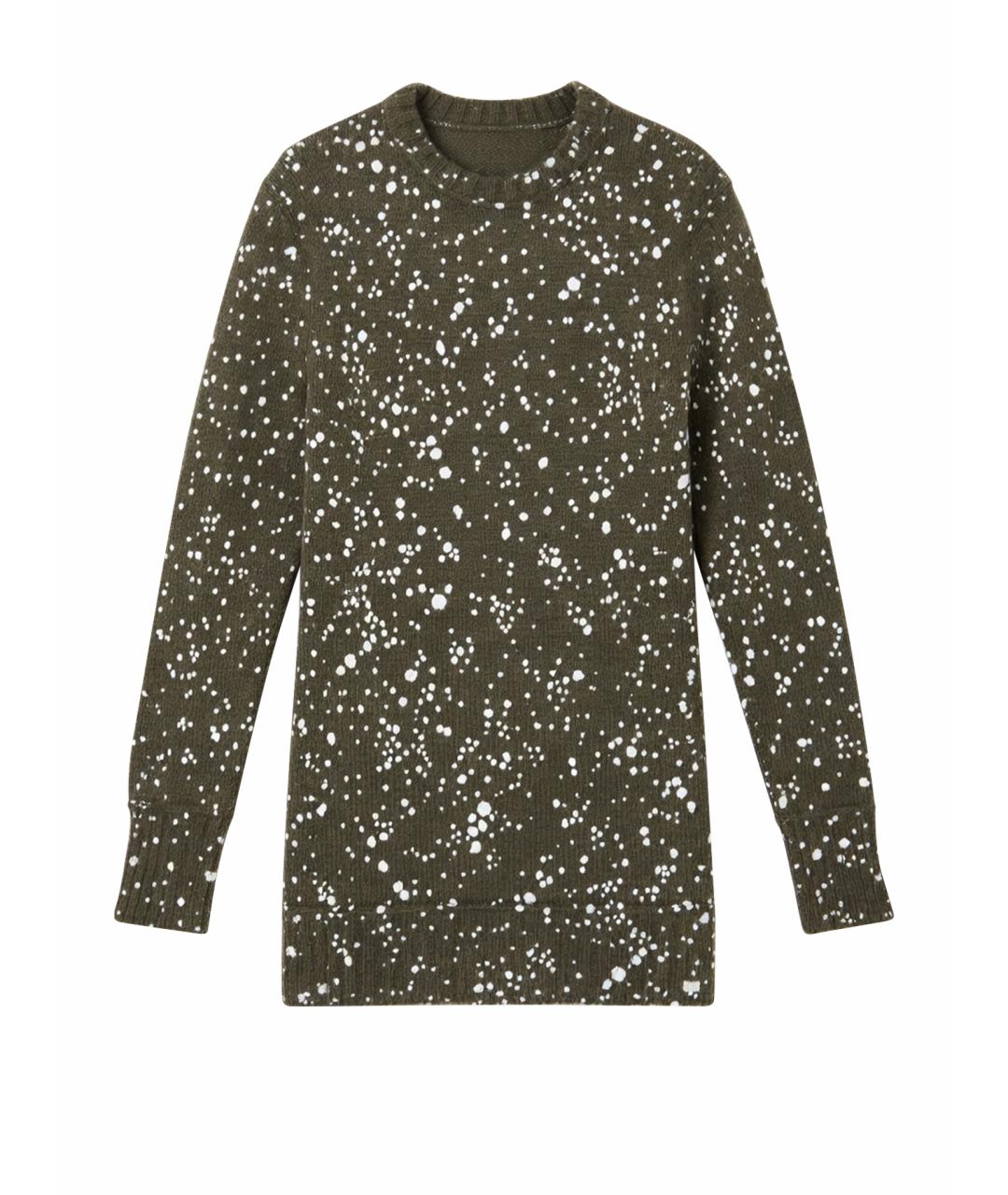 FENDI Хаки шелковый джемпер / свитер, фото 5