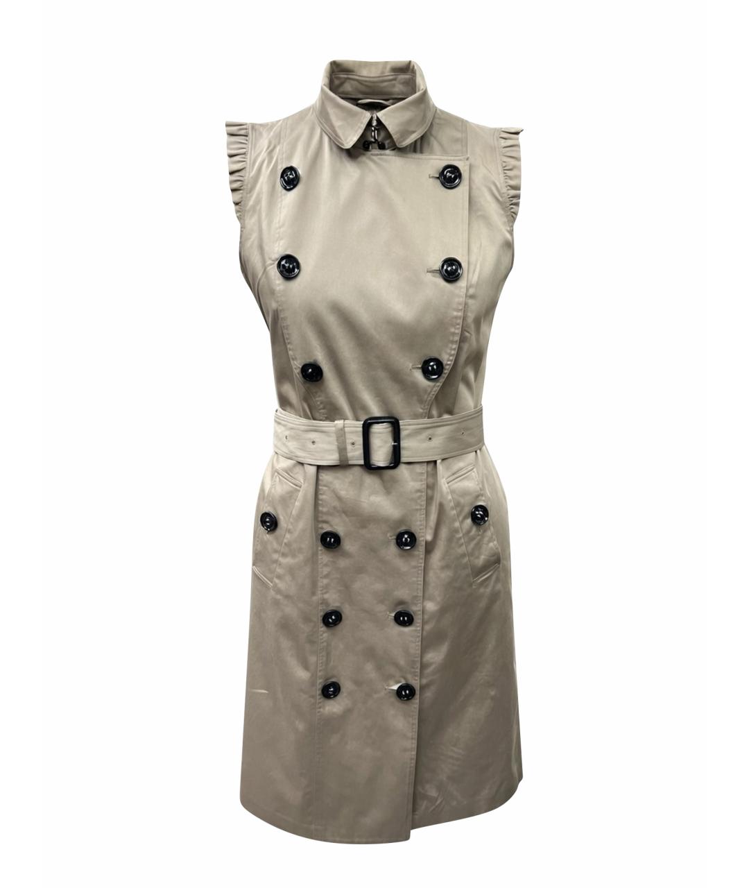 BURBERRY Серое хлопковое повседневное платье, фото 1